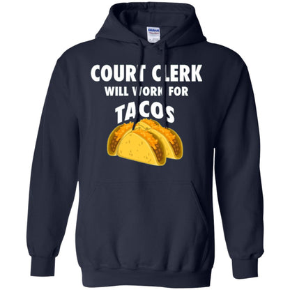 Court Clerk Will Work For Tacos T-shirt Navy