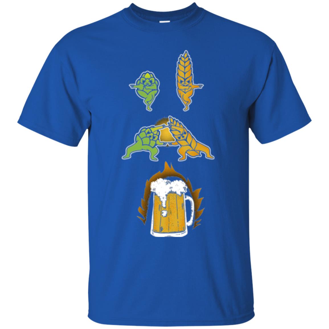 Hop And Malt Fusion To Beer Funny Beer Lover T-shirt Royal