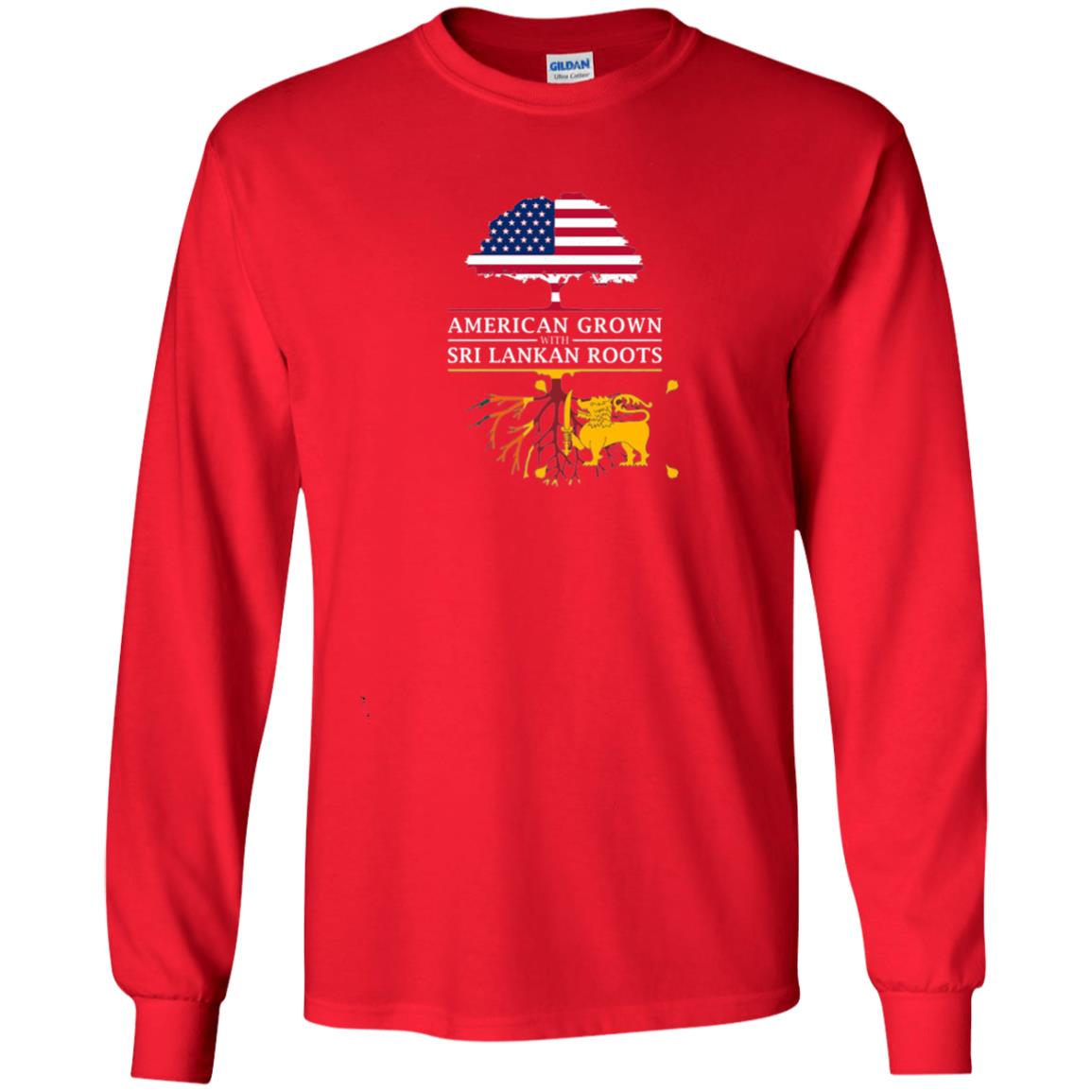American Grown With Sri Lankan Roots Shirt Red