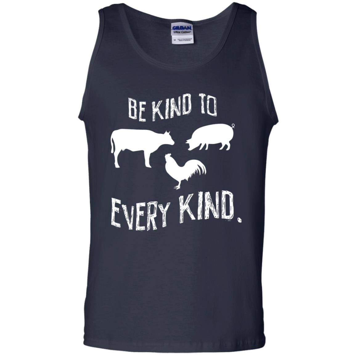 Be Kind To Every Kind Kindness Vegetarian Animal Lovers Gift Shirt Navy