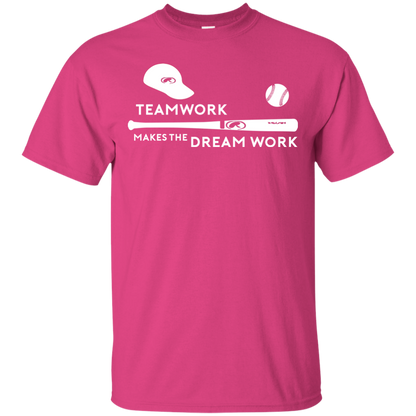 Baseball T-shirt Teamwork Makes The Dream Work Heliconia