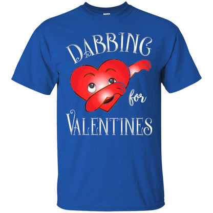 Valentines Day T-shirt Dabbing Heart T-shirt Royal