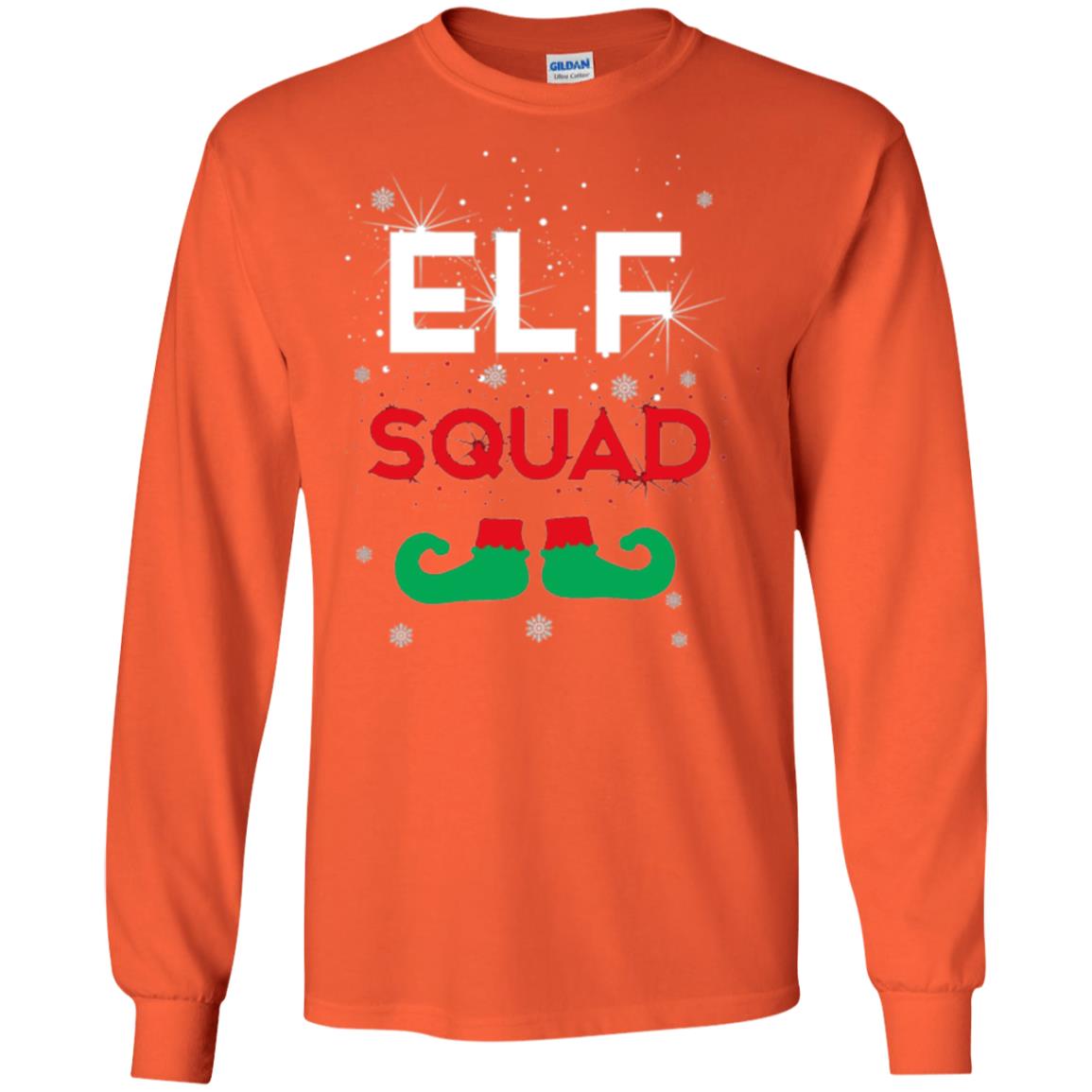 Christmas T-shirt Elf Squad Orange