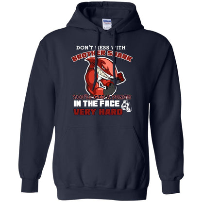 Don't Mess With Brother Shark You'll Get A Punch In The Face Very Hard Family Shark Shirt Navy