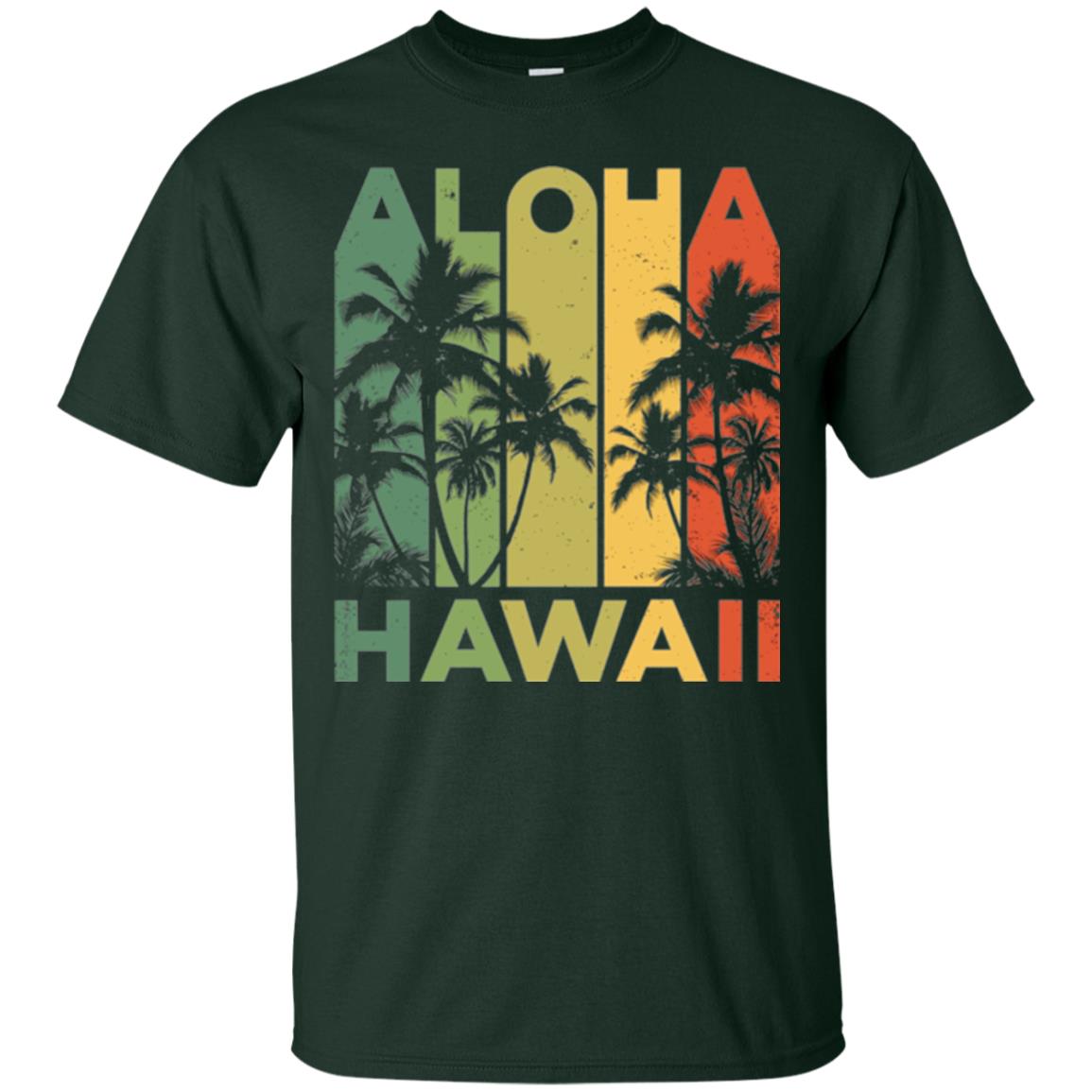 Vintage Hawaiian Islands T-shirt Forest Green