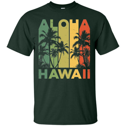 Vintage Hawaiian Islands T-shirt Forest Green