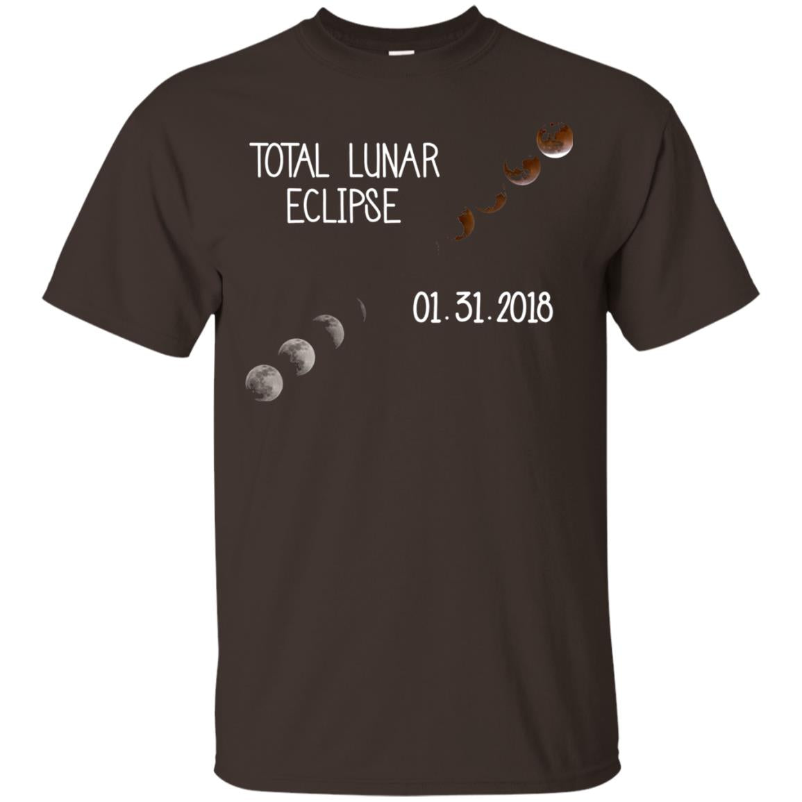 Total Lunar Eclipse 01-31-2018 Celebration Shirt Dark Chocolate