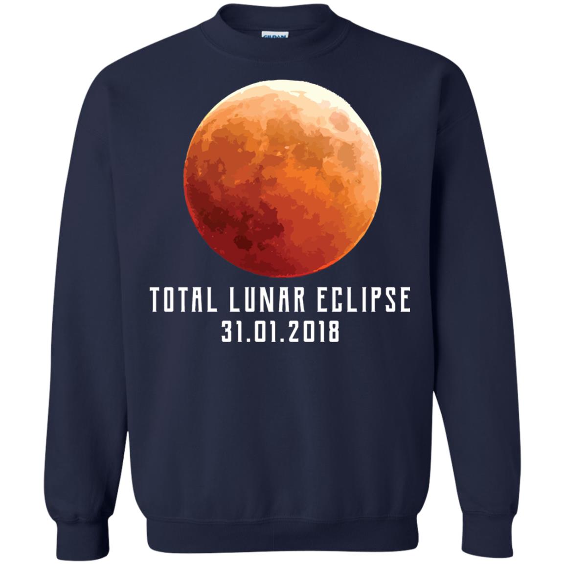 Total Lunar Eclipse Shirt 2018 Astronomy Gift Blood Moon Navy