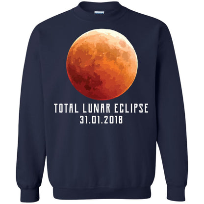 Total Lunar Eclipse Shirt 2018 Astronomy Gift Blood Moon Navy