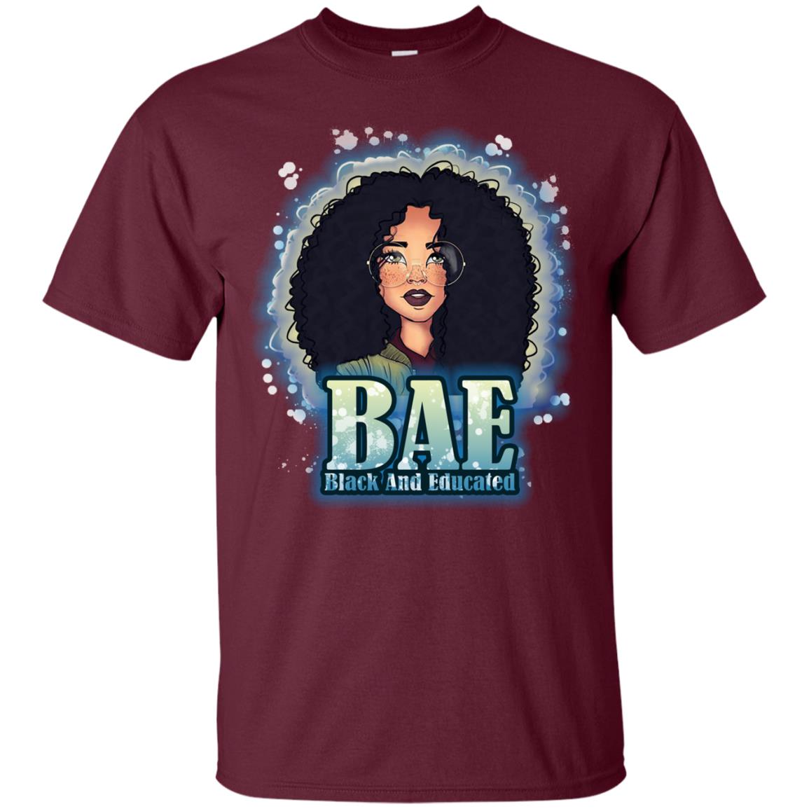 Bae Shirt Black And Educated Maroon