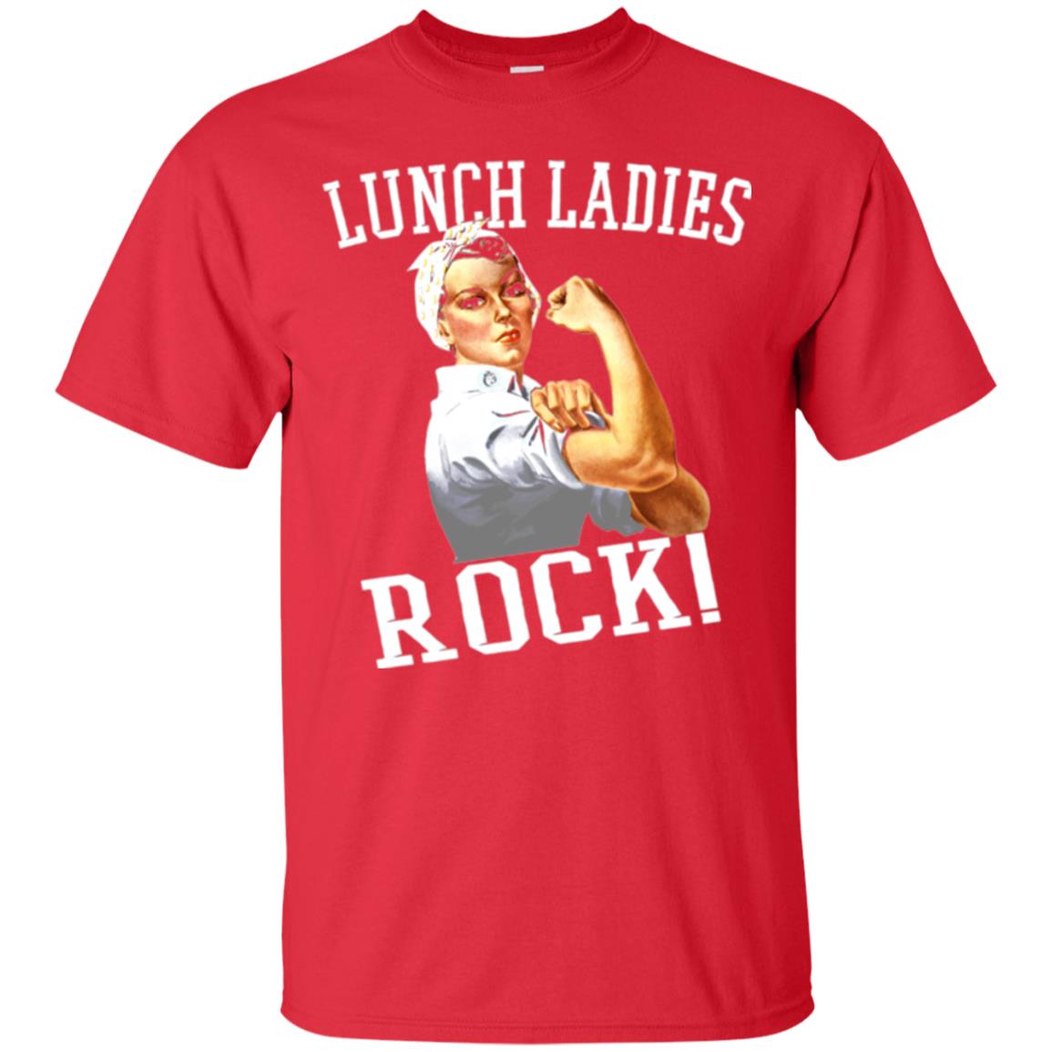 Lunch Ladies Rock Cafeteria Lunch Lady T-shirt Red