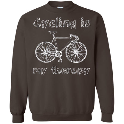 Cycling Is My Therapy Spin Class T-shirt Dark Chocolate