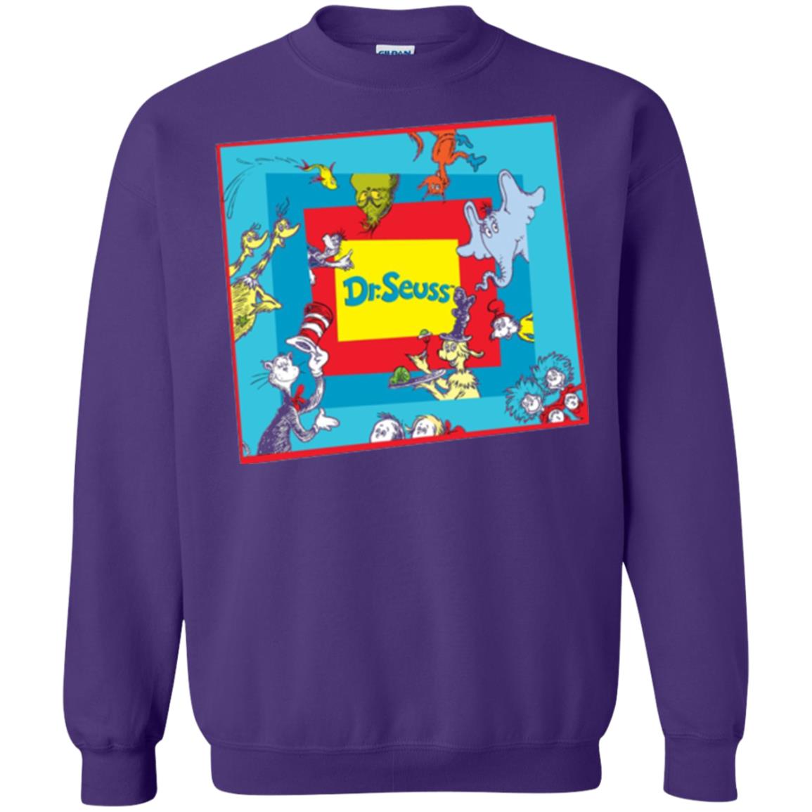 Dr. Seuss Character National Wear Red Day T-shirt Purple