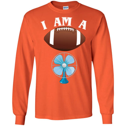 Football Lover T-shirt I Am A Football Fan Orange