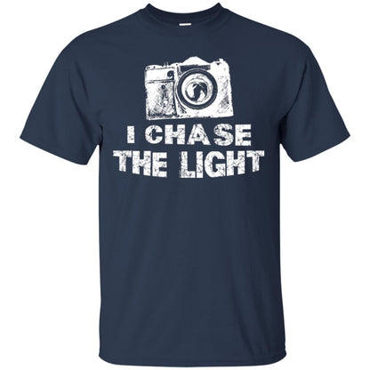 Photographer T-shirt I Chase The Light Navy
