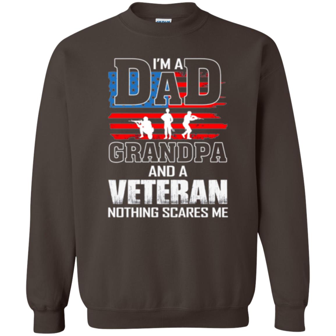 Veteran T-shirt I Am A Dad Grandpa And A Veteran Dark Chocolate