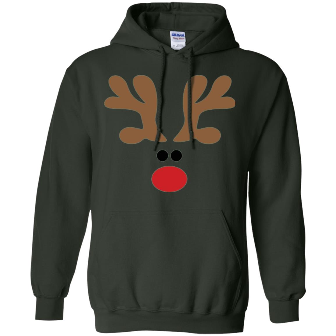Christmas T-shirt Reindeer Forest Green