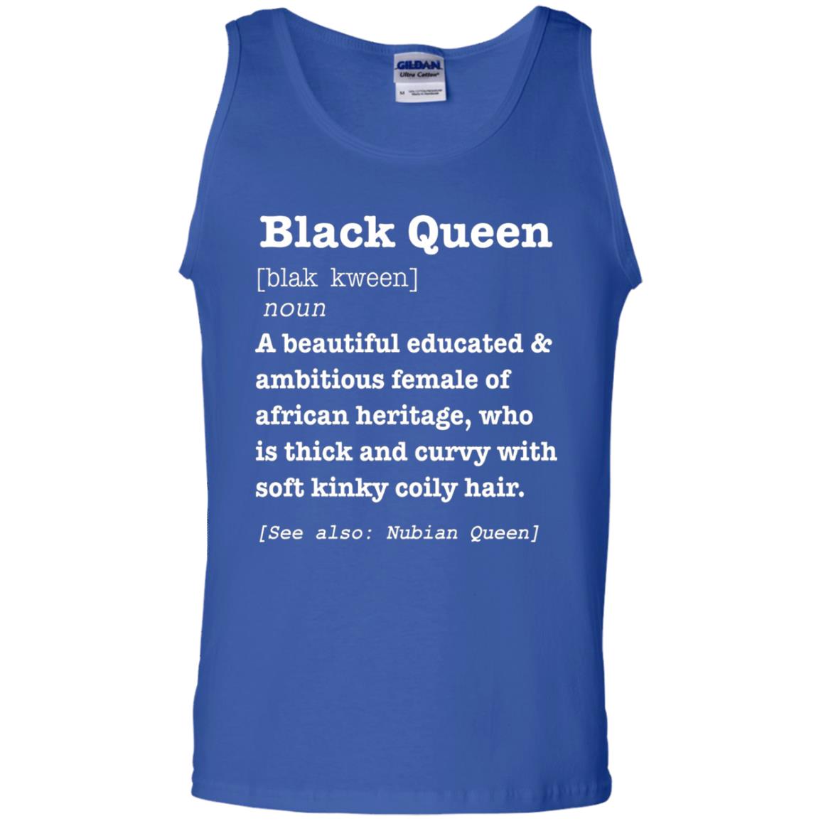 African Pride Melanin Educated T-shirt Black Queen Definition Royal