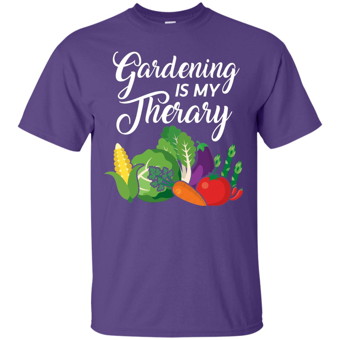 Gardening Is My Therapy Best Idea Shirt For Gardener Purple
