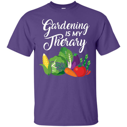 Gardening Is My Therapy Best Idea Shirt For Gardener Purple