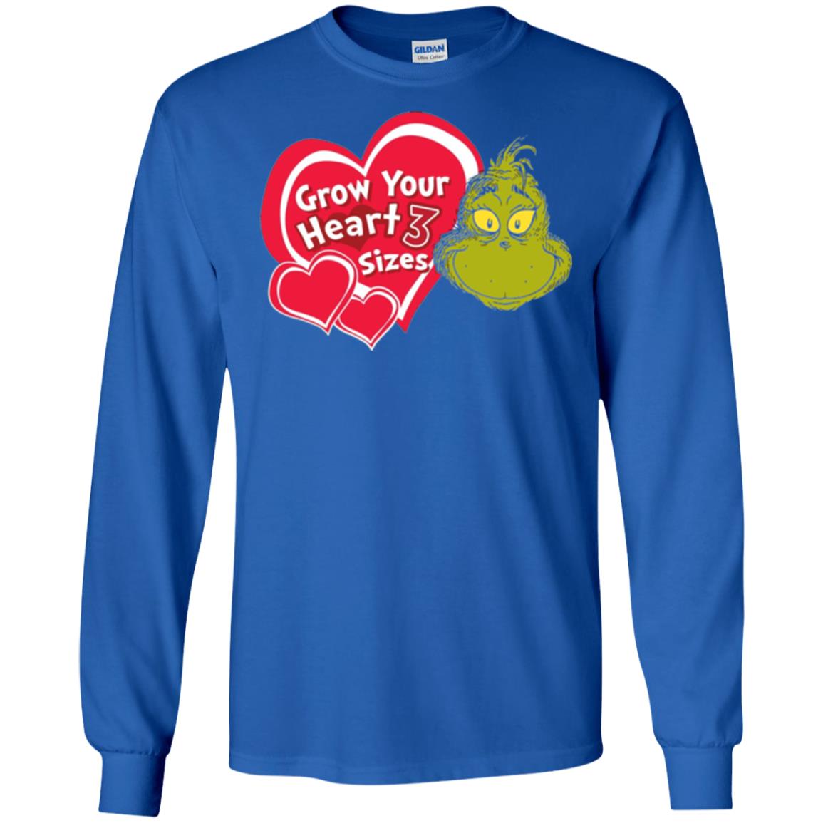 Dr. Seuss Grinch T-shirt Grow Your Heart 3 Sizes Royal
