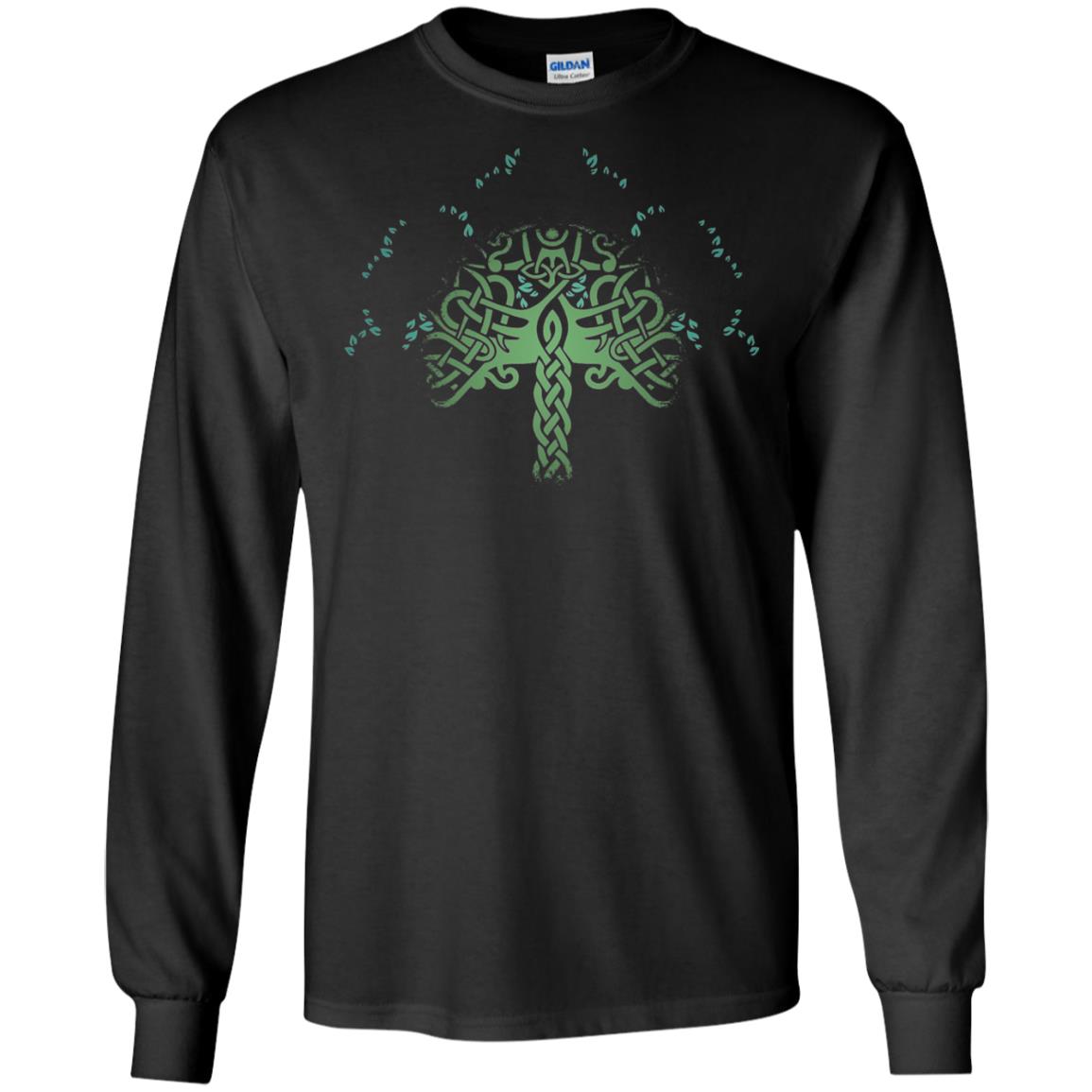 Viking Celtic Knotwork Tree Of Life T-shirt Black