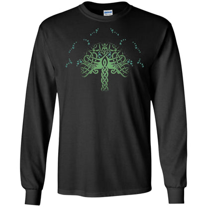 Viking Celtic Knotwork Tree Of Life T-shirt Black