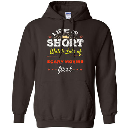 Horror Movie T-shirt Life Is Short Watch Scary Movies First Dark Chocolate