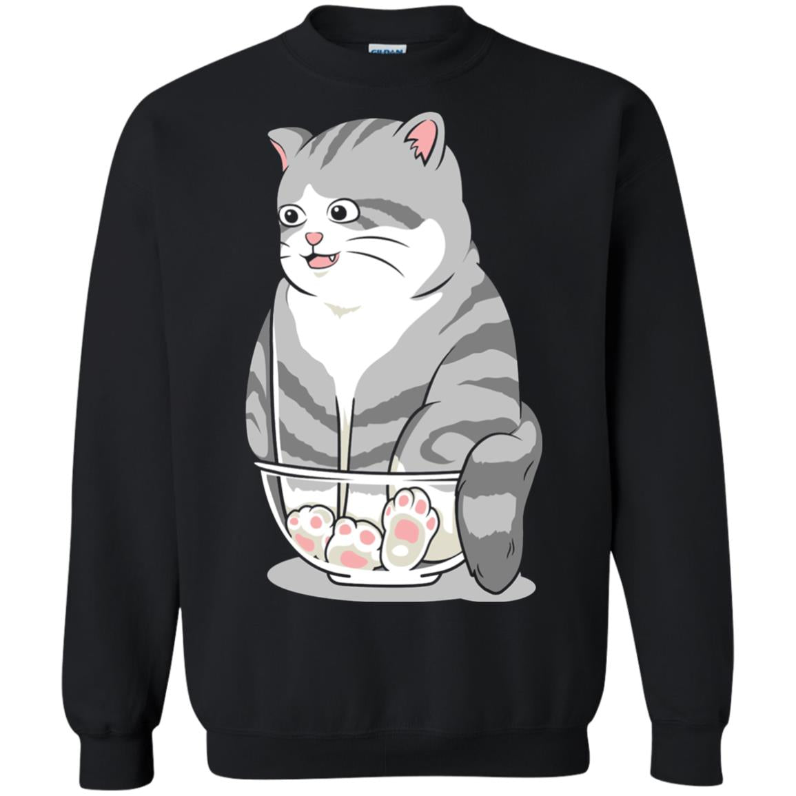 Cat Smile Cat Lover T-shirt Black