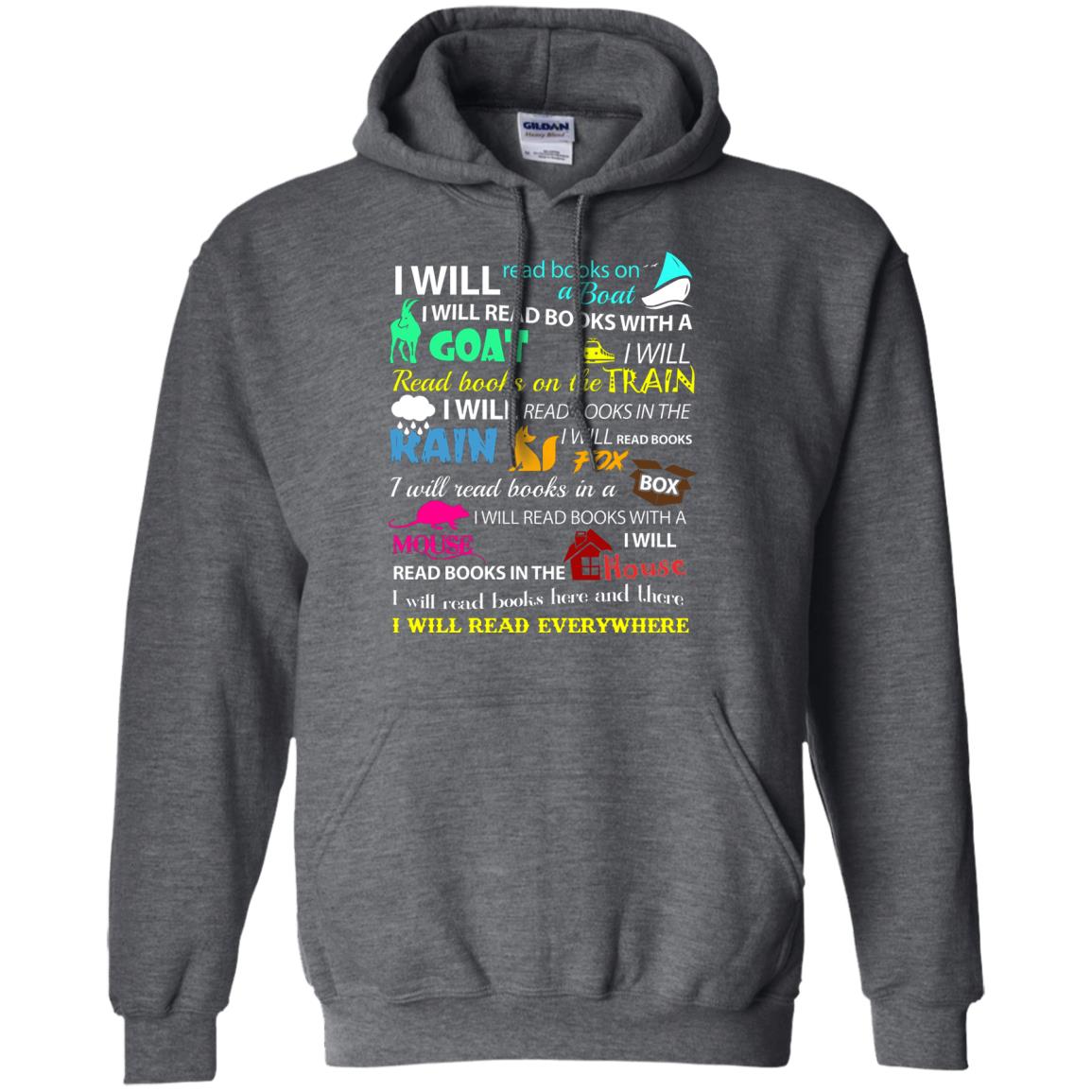 I Will Read Books On A Boat Bookworm T-shirt Dark Heather