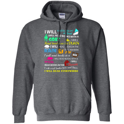 I Will Read Books On A Boat Bookworm T-shirt Dark Heather