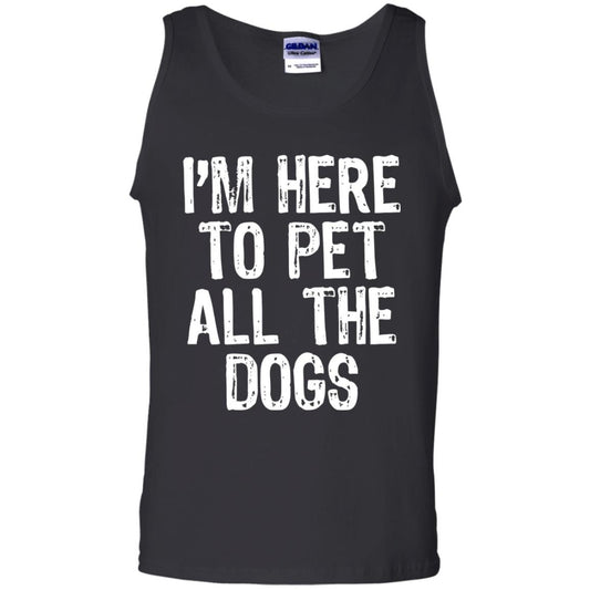 Dogs Lover T-shirt I_m Here To Pet All The Dogs Black