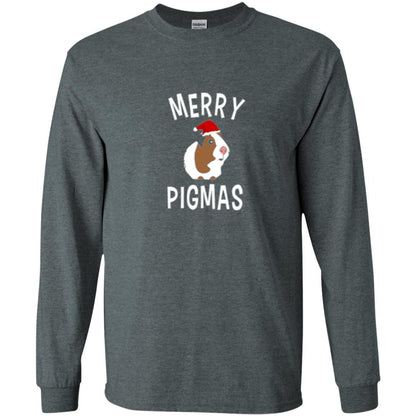 Guinea Pig Lover T-shirt Merry Christmas Pigmas Dark Heather