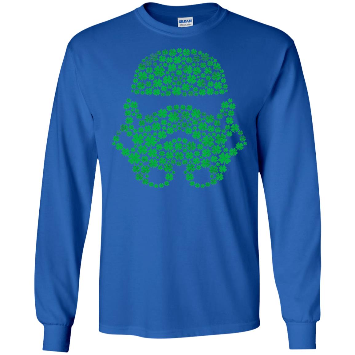 Stormtrooper Clovers St. Patrick_s Graphic T-shirt Royal