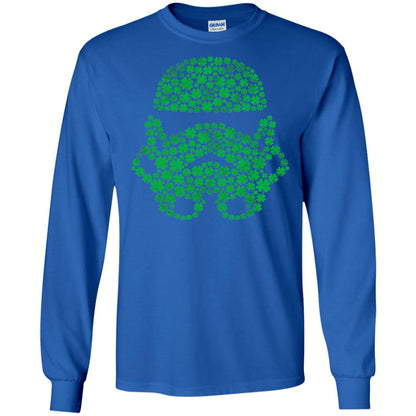 Stormtrooper Clovers St. Patrick_s Graphic T-shirt Royal