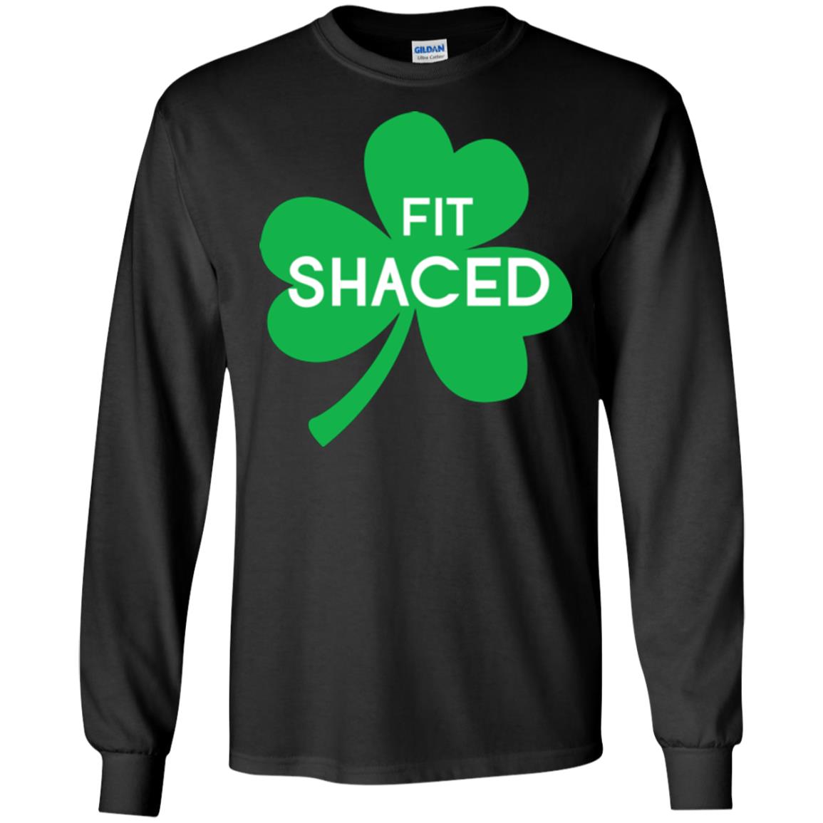 Saint Patrick's Day T-shirt Shamrocks Fit Shaced Black