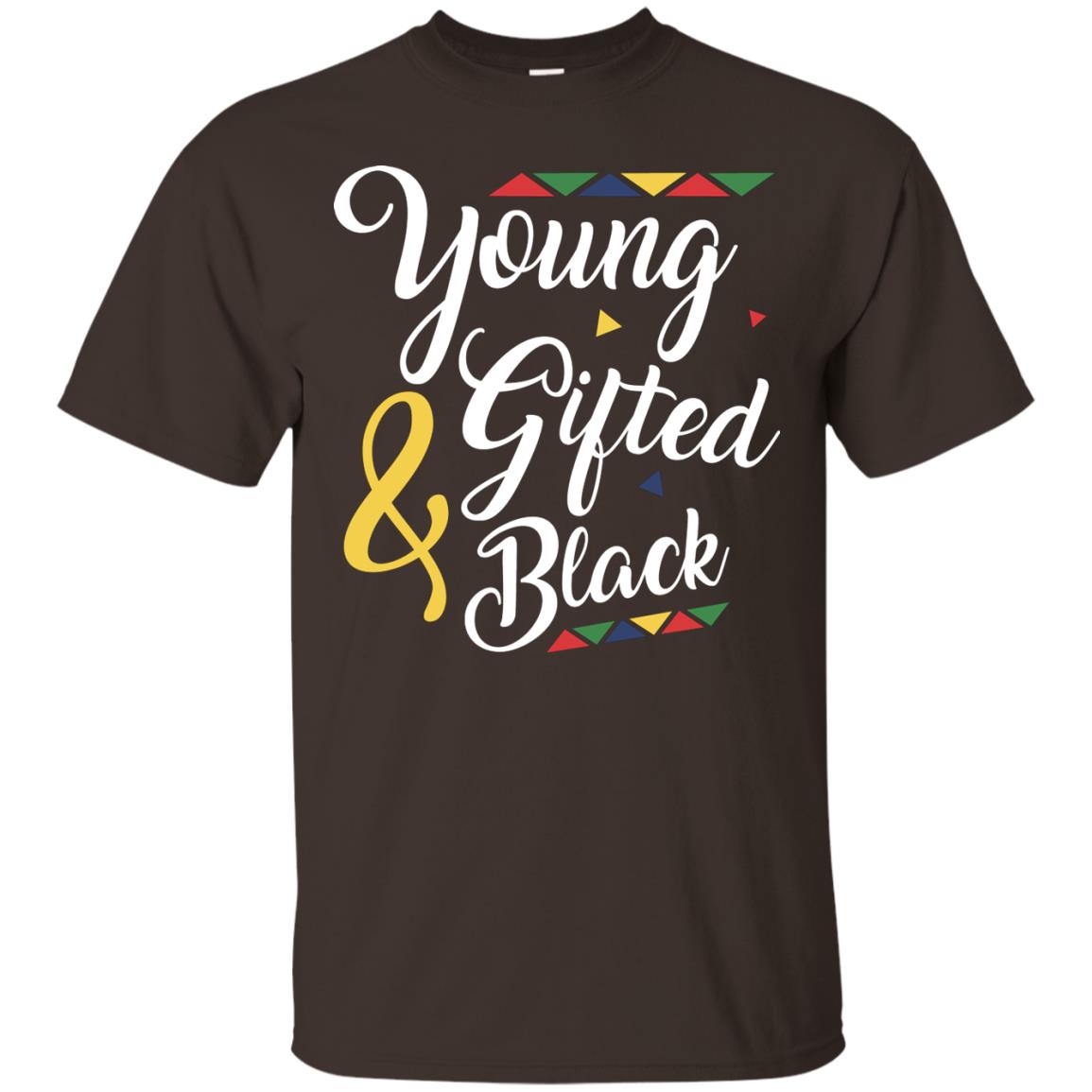 African American T-shirt Young Gifted And Black Dark Chocolate