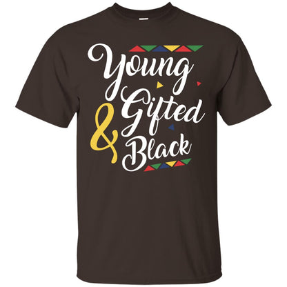 African American T-shirt Young Gifted And Black Dark Chocolate