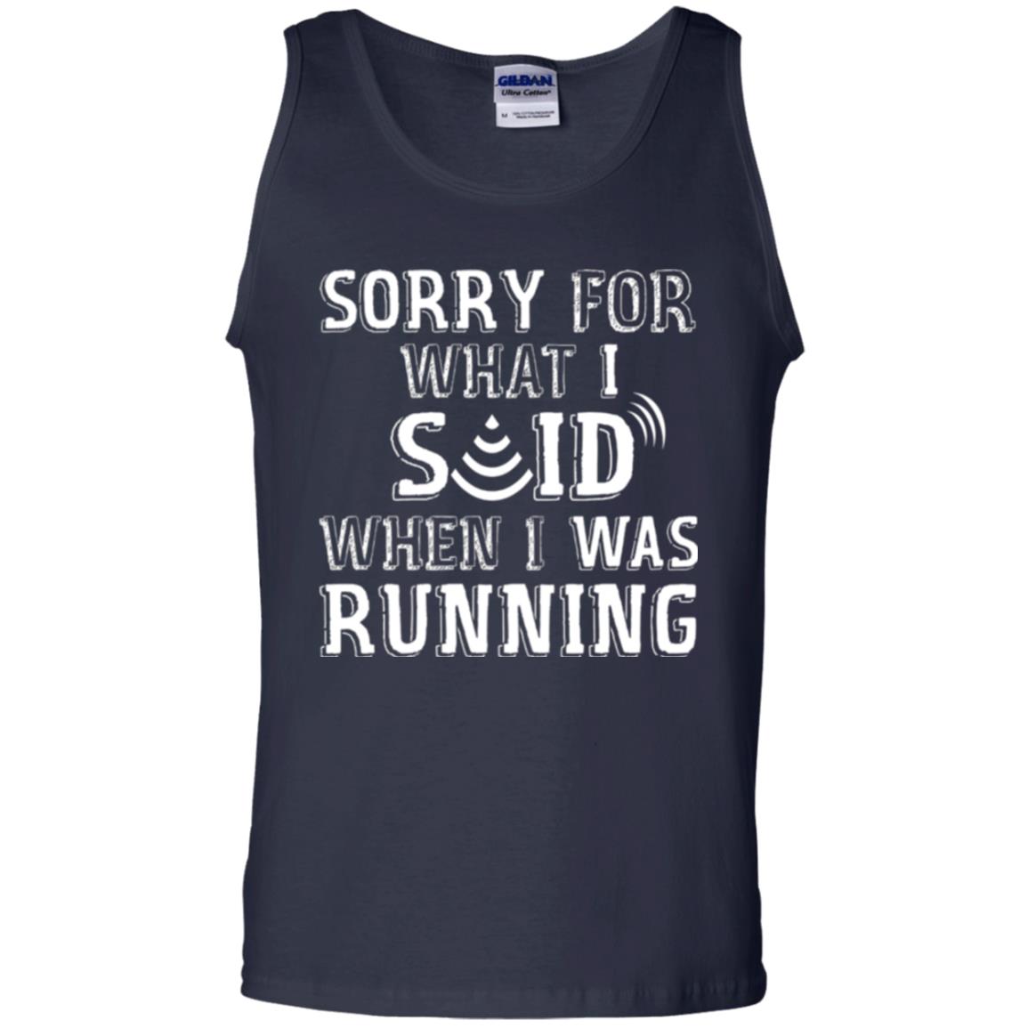 Runner T-shirt Sorry For What I Said When I Was Running Navy