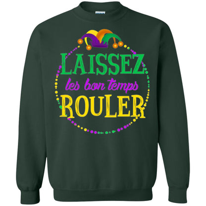 Mardi Gras T-shirt Laissez Les Bon Temps Rouler Forest Green