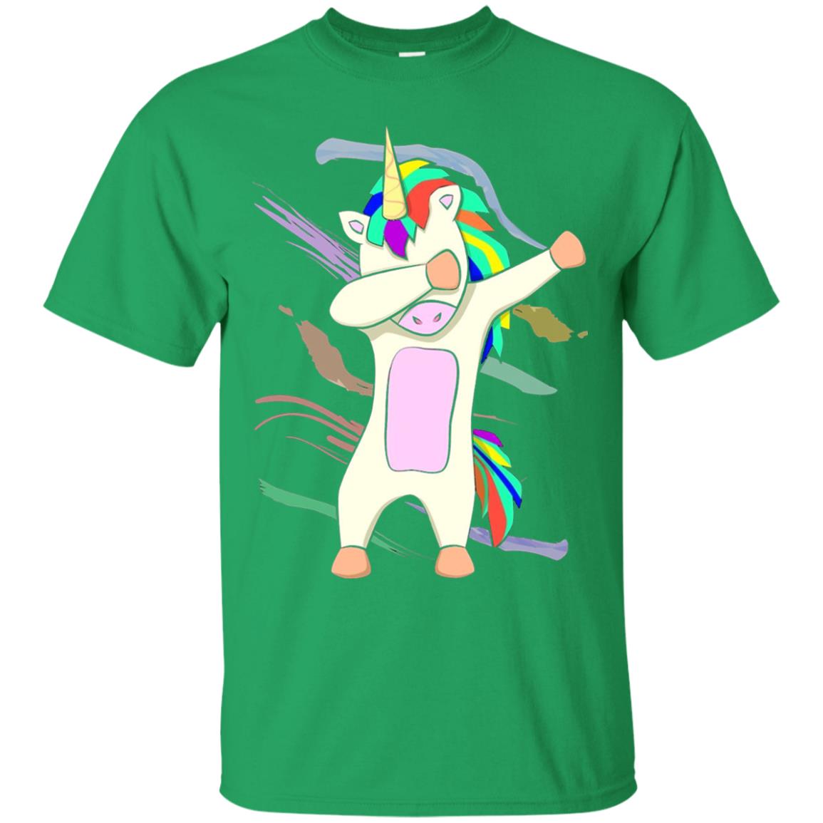 Magical Dabbing Unicorn Funny T-shirt Irish Green