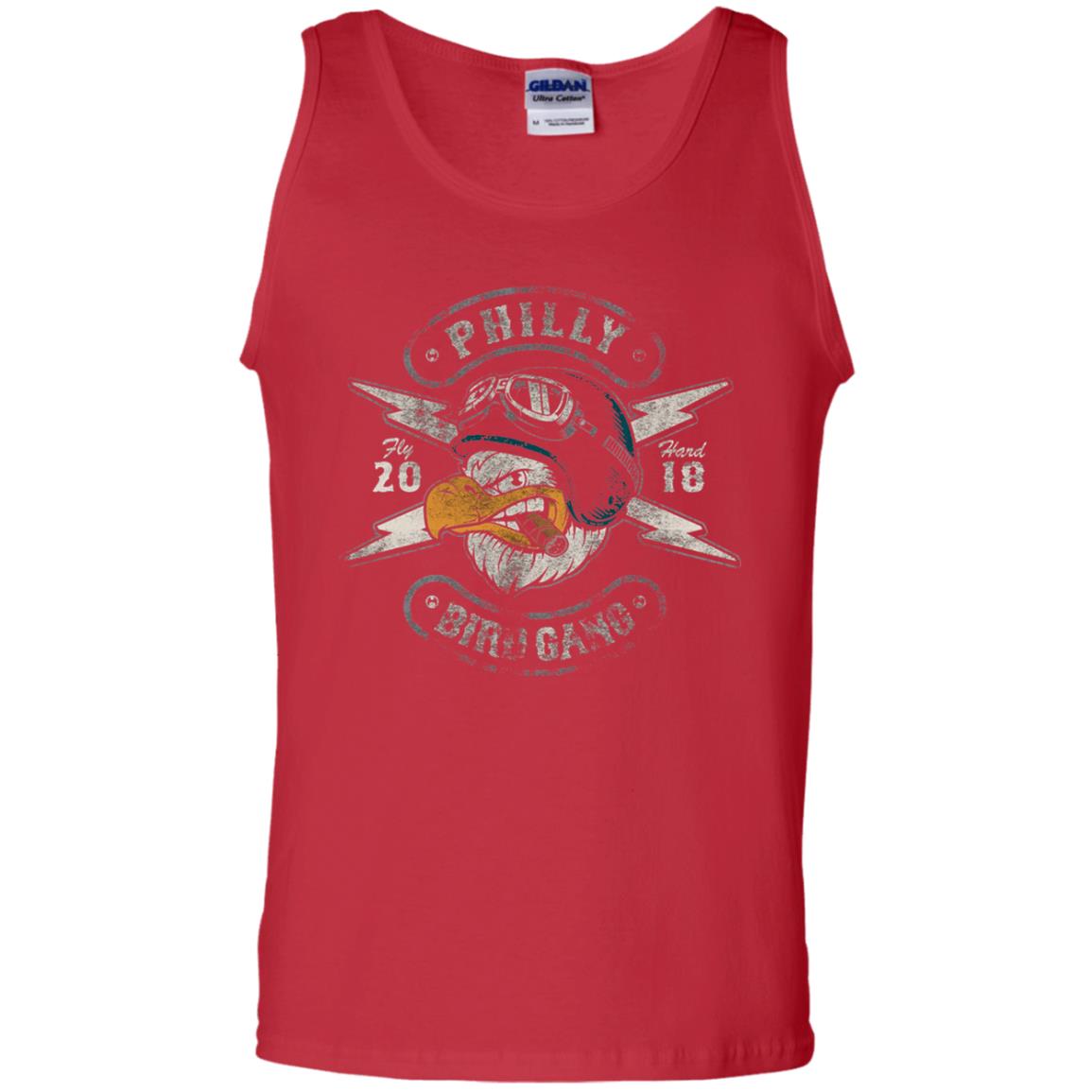 Bird Gang Eagles T-shirt Vintage Distressed Red