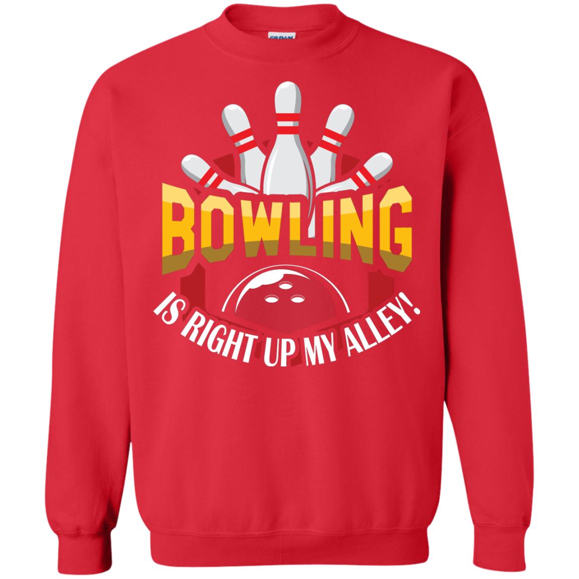 Bowler T-shirt Bowling Is Right Up My Alley Red