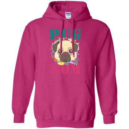 Floral Pug Mom T-shirt Puppy Pet Lover Heliconia