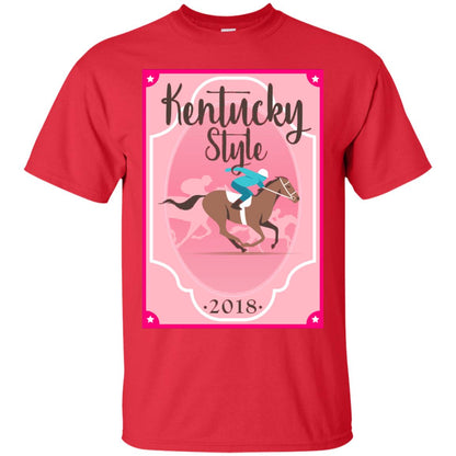 Kentucky Style 2018 Shirt Horse Racing Southern Cute Pink Red