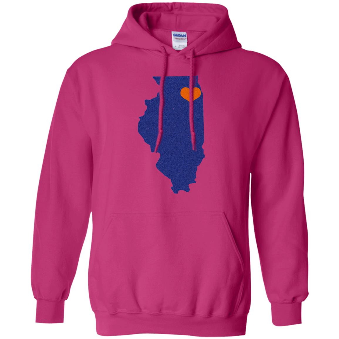 Football T-shirt Chicago Illinois Heart Heliconia