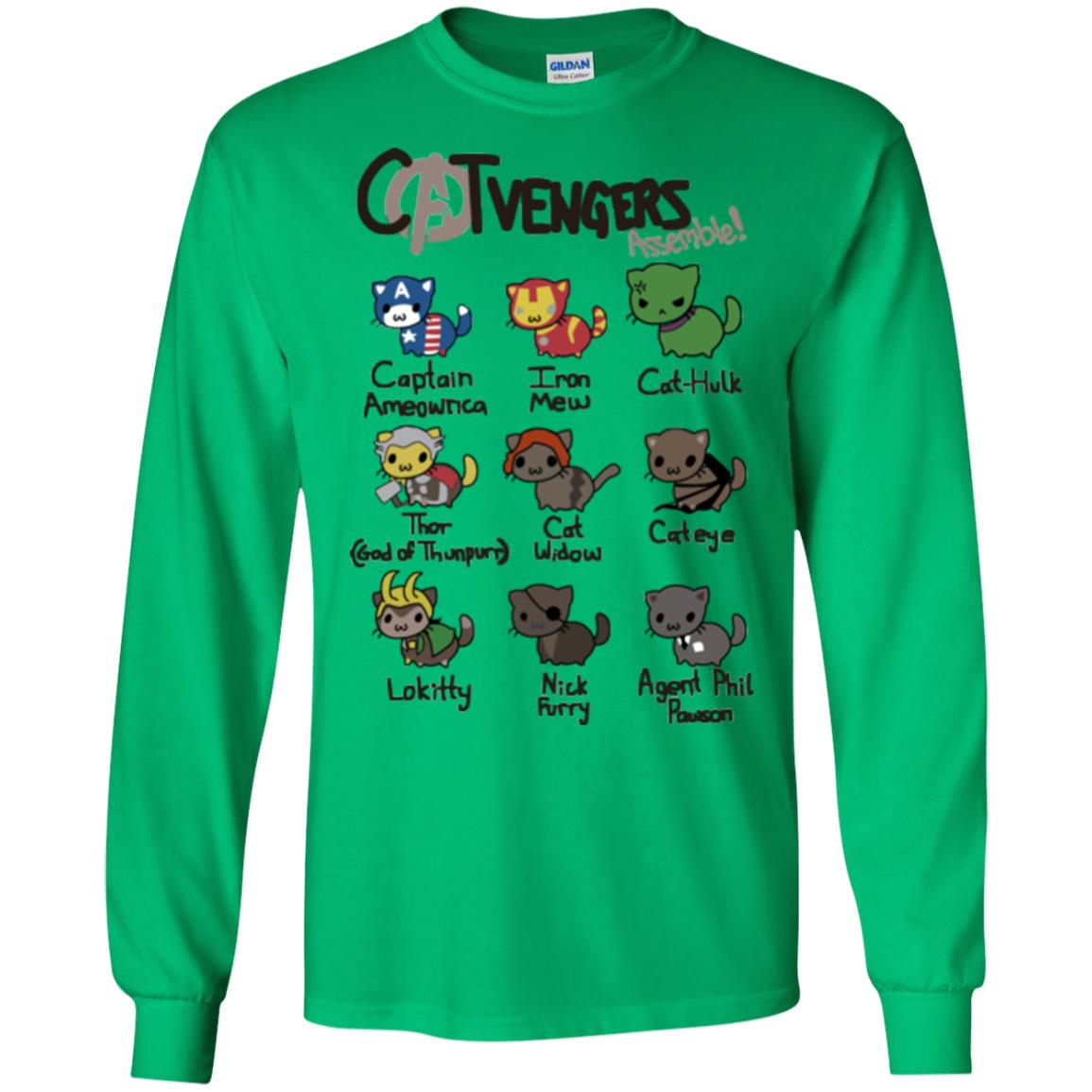 Catvengers Cat Lover Shirt Irish Green