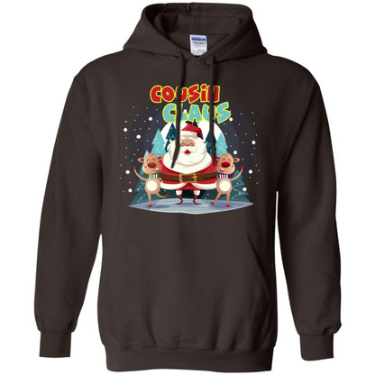 Cousin Claus Matching Family X-mas Gift Shirt Dark Chocolate