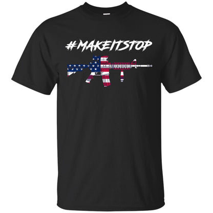 Hash Tag Make It Stop Flag Of Us Gun Control T-shirt Black