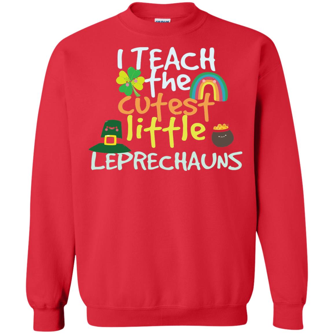 Cutest Little Leprechauns St. Patricks Day Teacher T-shirt Red